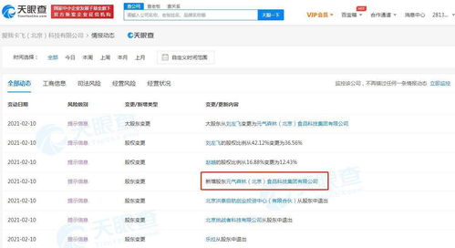 元氣森林戰略入股Never Coffee關聯公司，成為最大股東，深化產業鏈布局